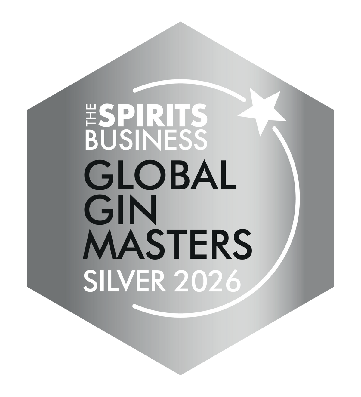 Gatsby Gin bottle — Silver medal, Ultra-Premium category, The Gin Masters 2026